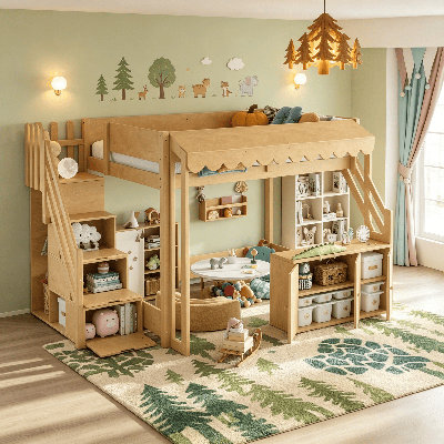 Lit superposé, maisonnette Playhouse