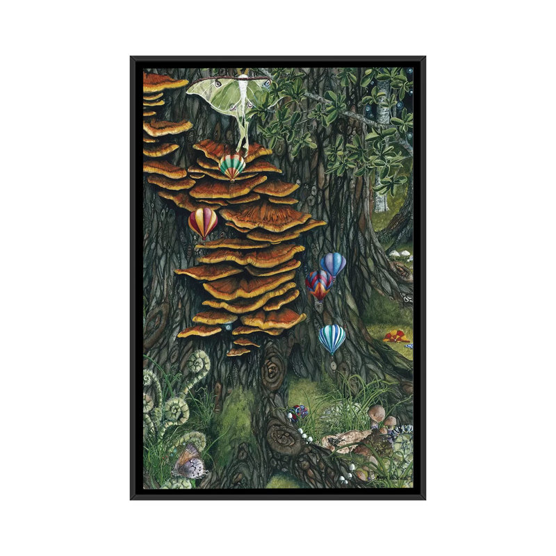 Courses de ballons par Maggie Vandewalle-reproduction d’art, H 40 po x l 26 po x P 1,5 po, Toile avec cadre noir