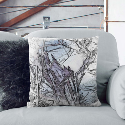 Tree at Wintertime Cushion with Filling