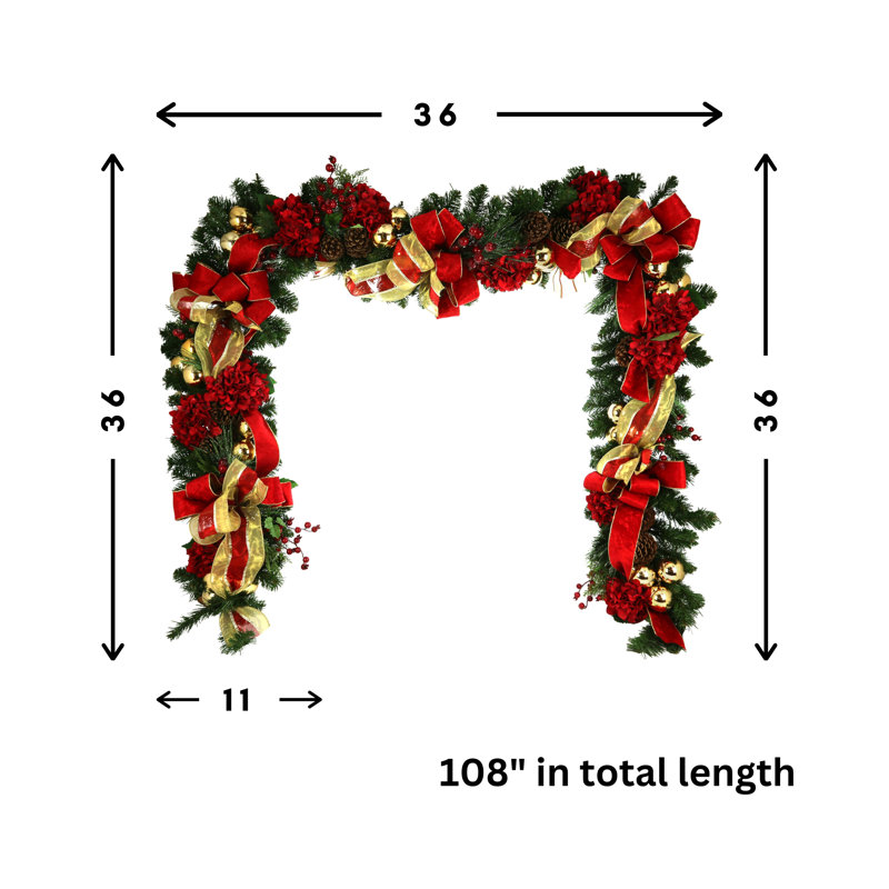 Enchanting Holidays 9' Garland and Swag Bundle