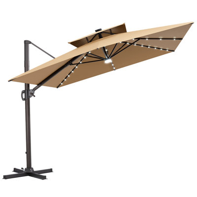 Parasol en porte-à-faux sans base transversale