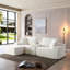Modular Sectional Sofa, Deep Seat Corduroy Cloud Couch with Cup Holders, USB Ports & Storage Box, Sleeper Sofa Couch Boneless Couches With Movable Ottoman for Living Room, No Assembly Required-242565625-242565606