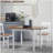55-inch solid wood kitchen dining table, suitable for small space folding dining table, folding dining table, brown