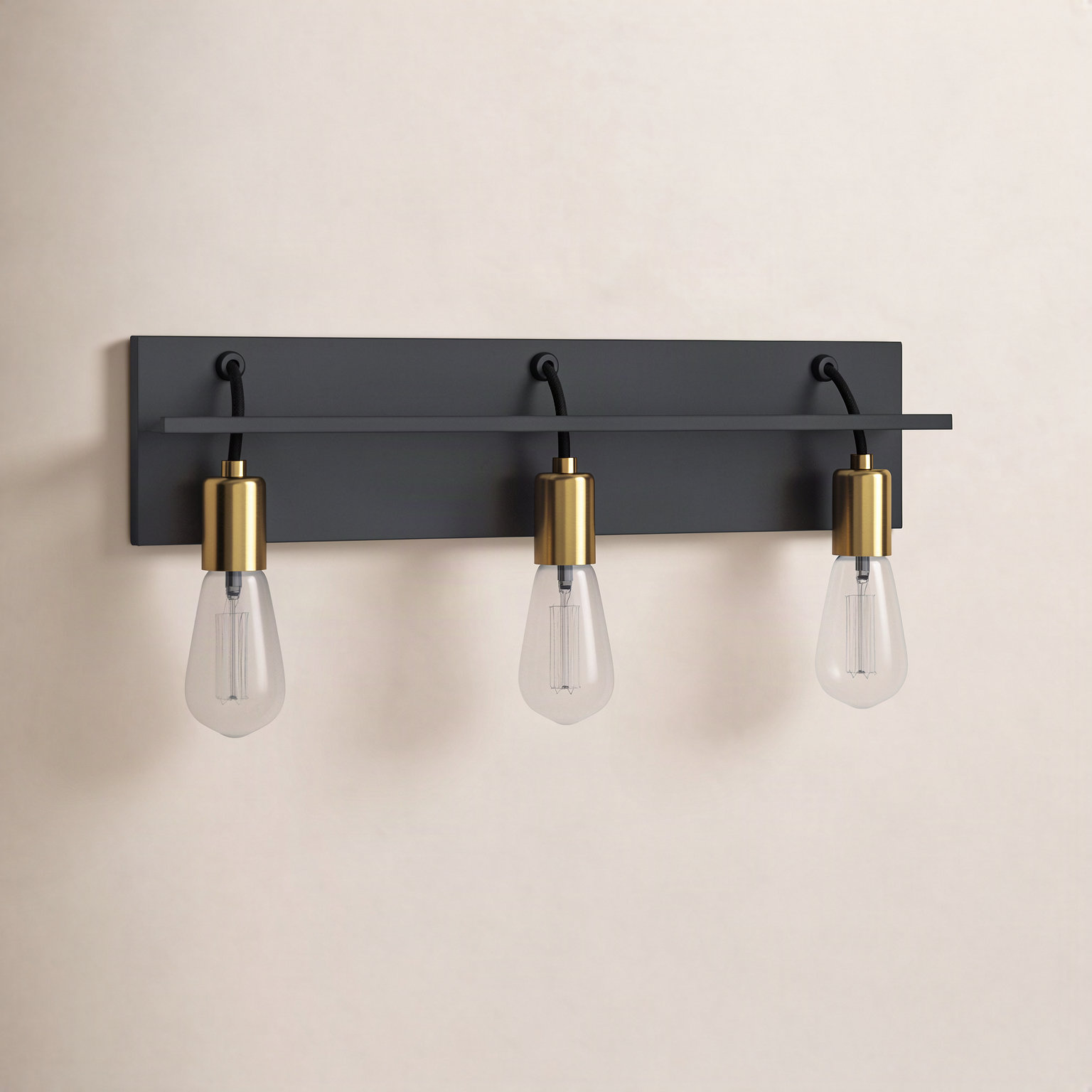 3 Light Dimmable Bath Bar, No Bulb