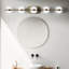 Meuble-lavabo de salle de bain à 5 ampoules à DEL avec abat-jour en acrylique et sable au fini cristal, or et champagne, conception moderne, convient au cadre de chambre à coucher à miroir, style décoratif simple, économie d'énergie