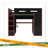 Full Size Wood Loft Bed With Desk,Wardrobe,Ample Storage Space,And RGB LED Light-2091007581