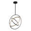 Luminaire suspendu à 1 lumière DEL noir et laiton Trilogy