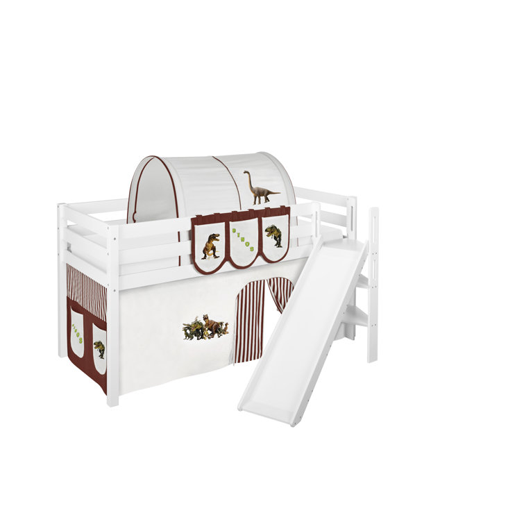 Dinos Solid Wood Low Loft Bed by Lilokids
