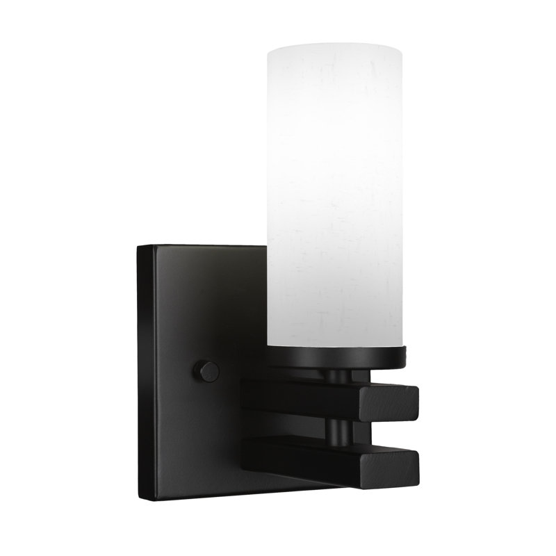 Belmont Wall Sconce, Black, White