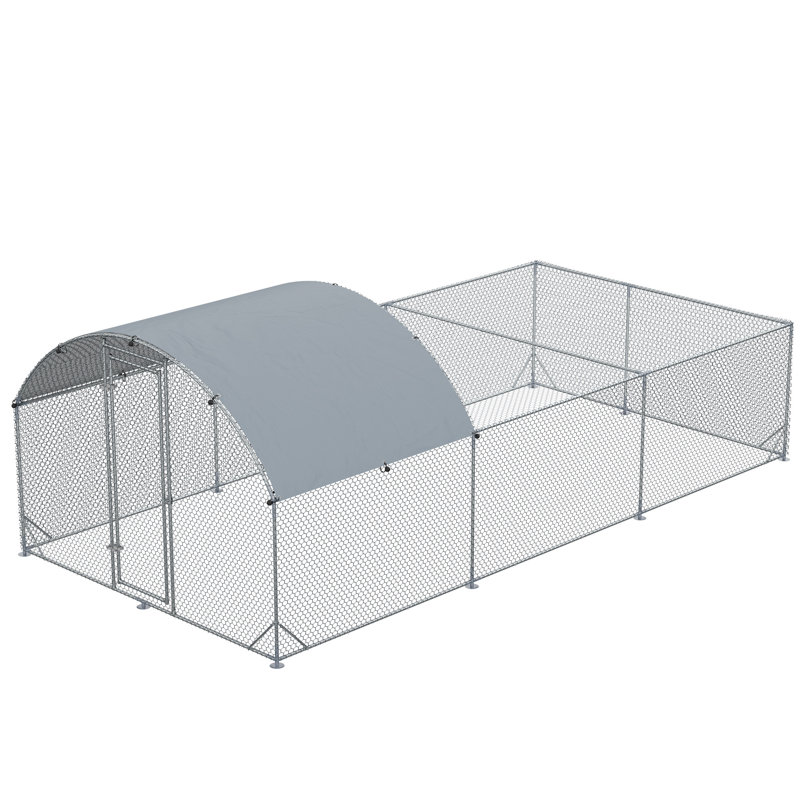 Large Chicken Coop Metal Chicken Run For Chickens With Waterproof And Anti-UV Cover