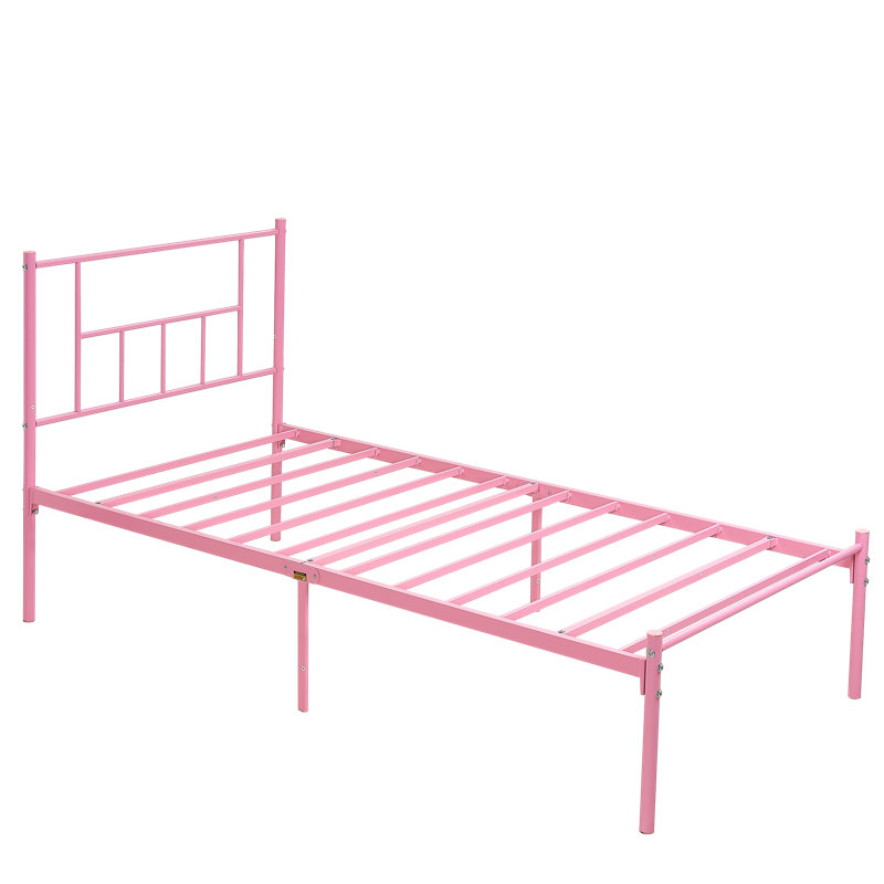 Lit plateforme simple, Rose