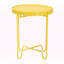 Table d'appoint ronde Muriel avec plateau festonné et base décorative en métal jaune