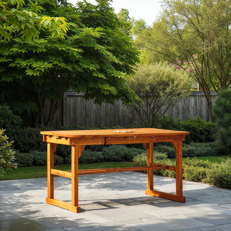 Table de salle à manger à rallonge en bois d'acacia Alfonsi, Brun