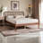 Spirea Walnut Brown Queen Platform Bed with Spindle Headboard, 39.32'' H X 64.62'' W X 86.68'' L