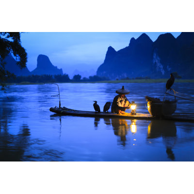 Li River Fishermen by BIHAIBO - Wrapped Canvas Print