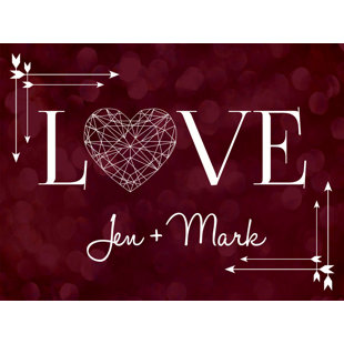 Décoration murale personnalisée en forme de palette Bokah Love