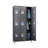 3 Tier, 9 Section Metal Lockers Armoire with 18 Hooks