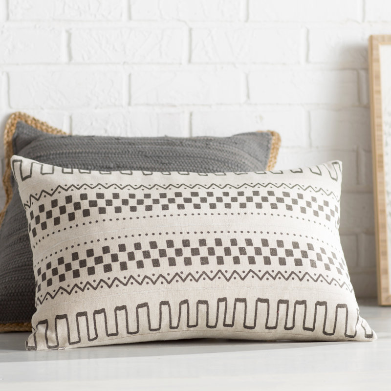 Mud Cloth Lumbar Pillow