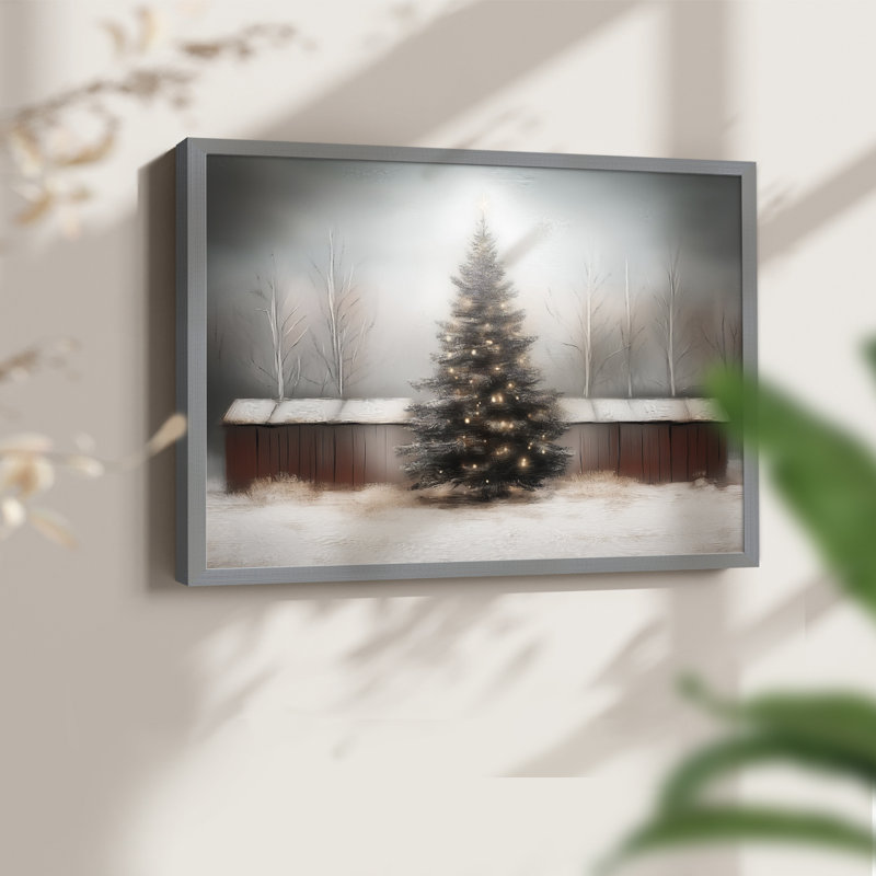 Art de Noël - DCCCLxxix - reproduction encadrée, H 11 po x l 14 po, Gris