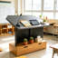 Assembled 27" Table Top Podium with Folding Design, Portable - Black