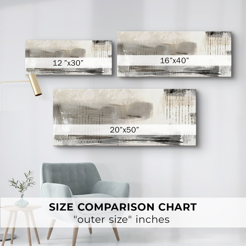 «Subtle Shadow Evening», toile tendue avec châssis, prête à être accrochée, H 20 po x l 50 po