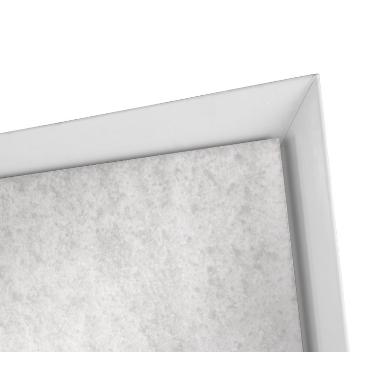 Cream Leather and Wood Transitional Mirror