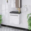 Meuble-lavabo mural simple avec plateau en résine 19,7 po Laynette