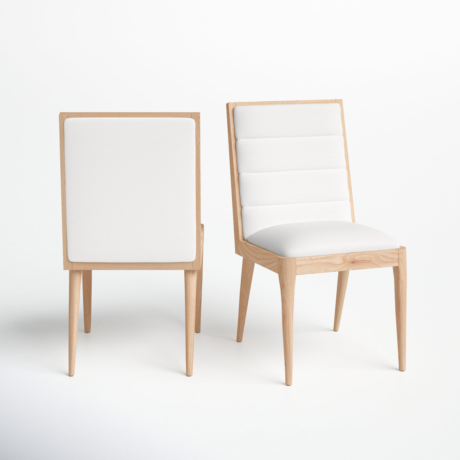 Preston Linen Parsons Dining Chair, Natural