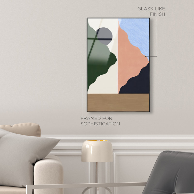 Peaking Mountains High-Gloss Frameless Acrylic Glass Wall Art Abstract Print by Oliver Gal, Ready to Hang, 10 x 15