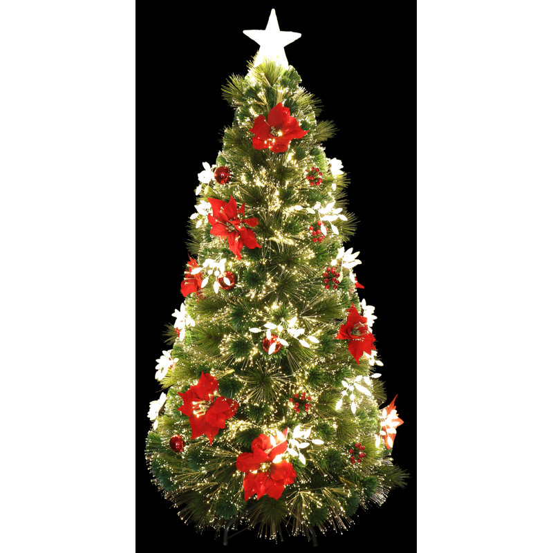 Sapin de Noël artificiel vert festif décoré des fêtes, 5 pi
