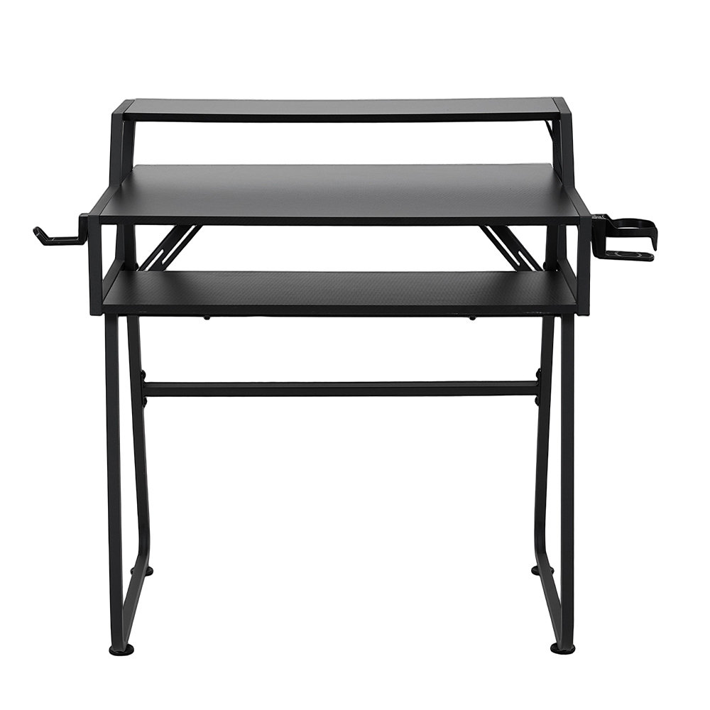 Gaming Desk with Cup Holder and Headphone Hook