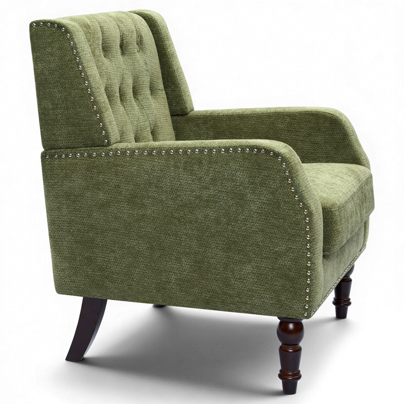 Fauteuil d'appoint rembourré 21,65 po, Vert