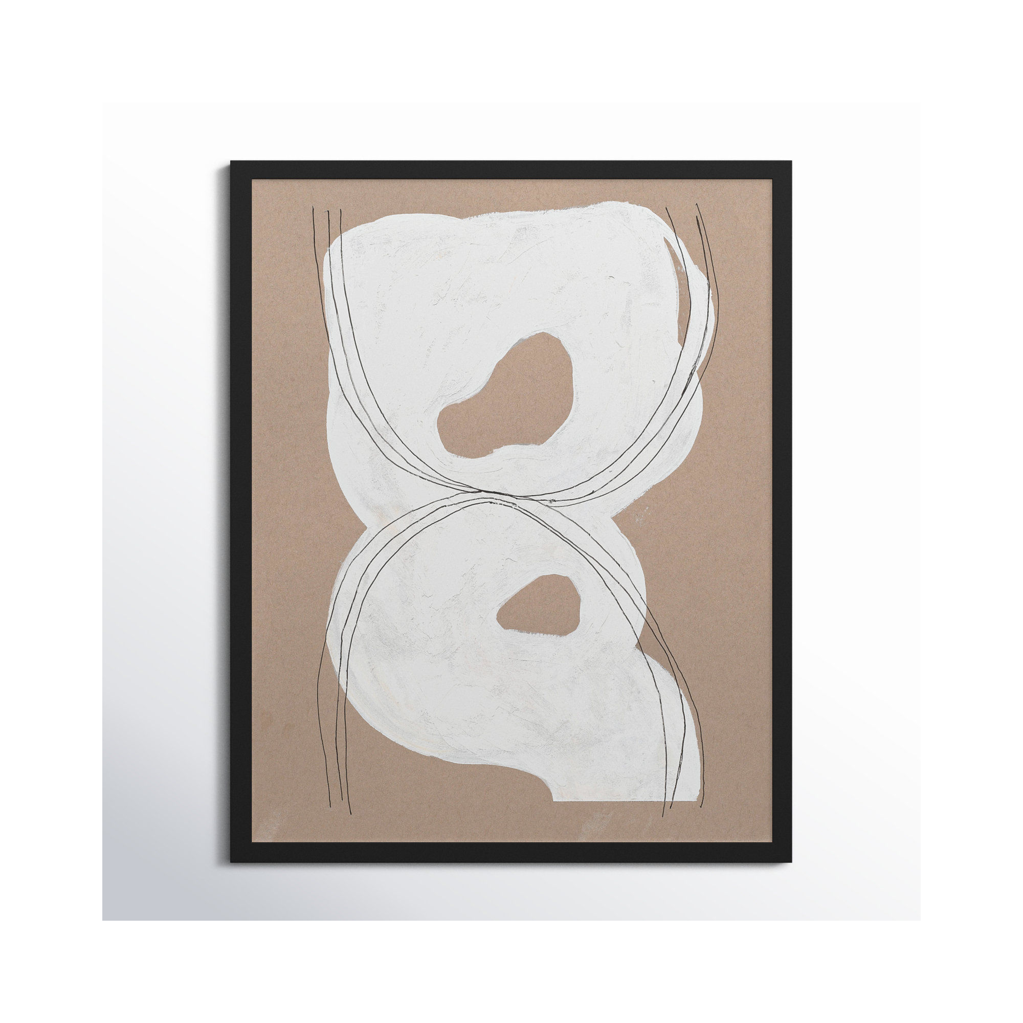 Free Form 1 by Andrea Stokes, Black, 50" H x 40" W x 1.25" D