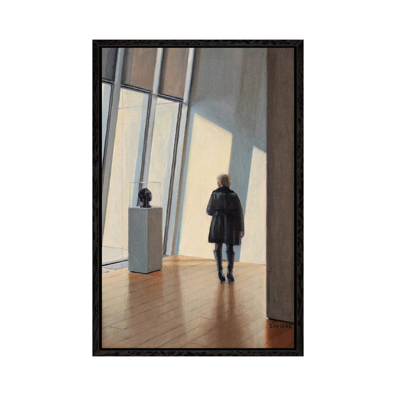 Museum Encounter by Nick Savides - Floater Frame Print on Canvas, 66.04 cm H x 45.72 cm W, Black Framed Canvas