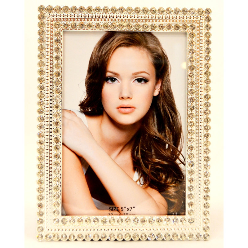 Metal Gilded Picture Frame, 8" x 10", Silver