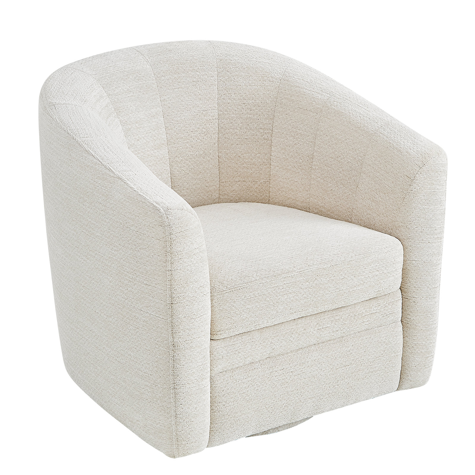 Eucalyptus Swivel Barrel Chair, Beige