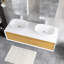 Meuble-lavabo mural 55 po avec plateau blanc uni