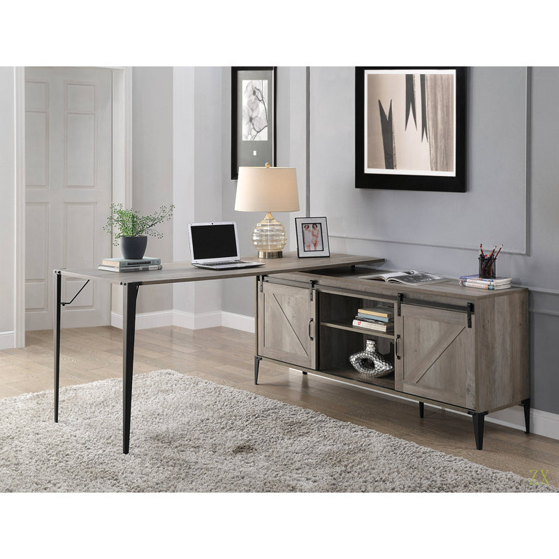 Bureau d'écriture avec armoire Zakawani, Chêne