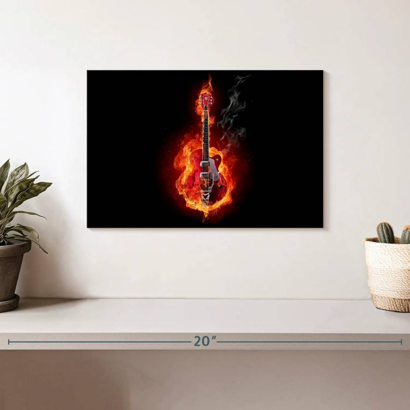 Guitare brûlante Abarca, H 8 po x l 12 po