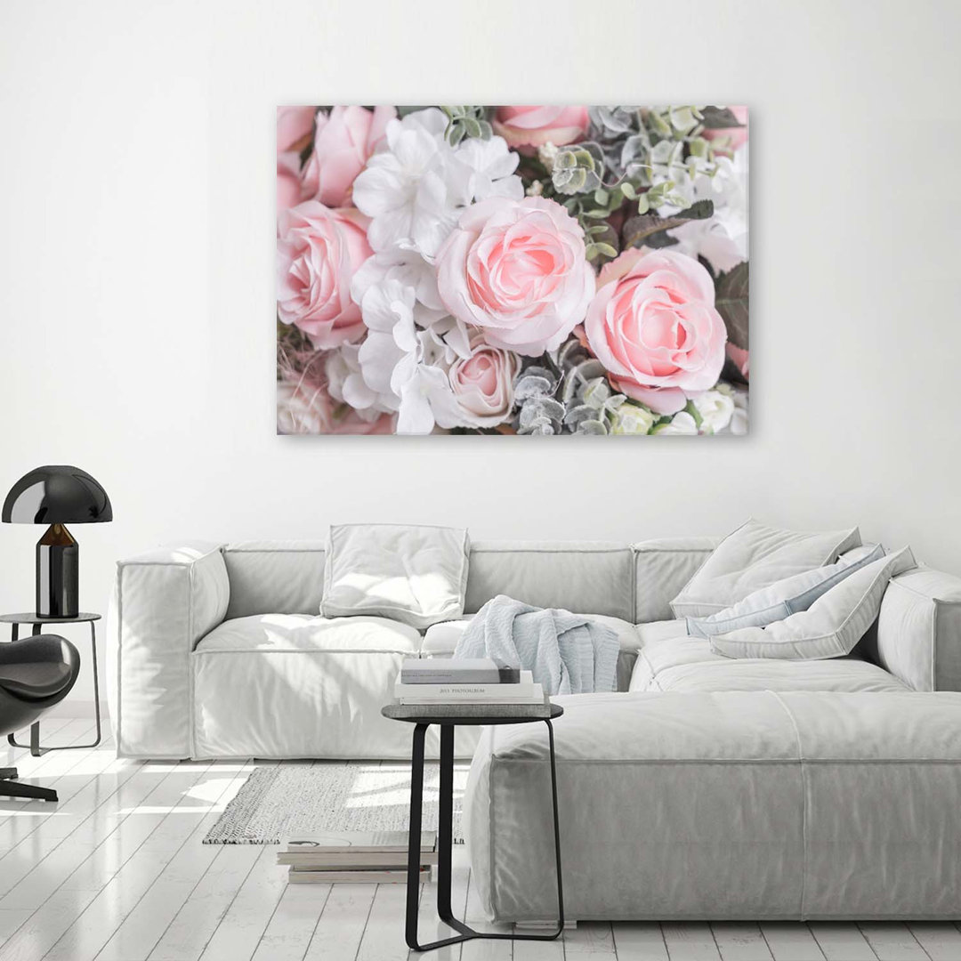 Leinwandbild Pink Roses Flower Nature