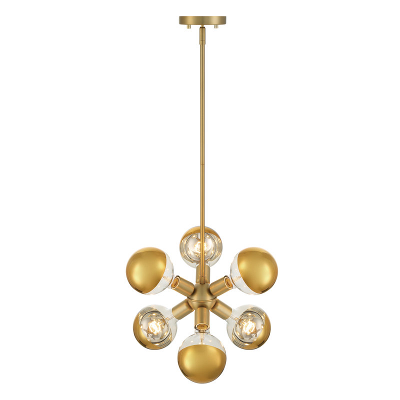 Iyonah 6 - Light Sputnik Pendant, Brushed Gold, Brushed Gold