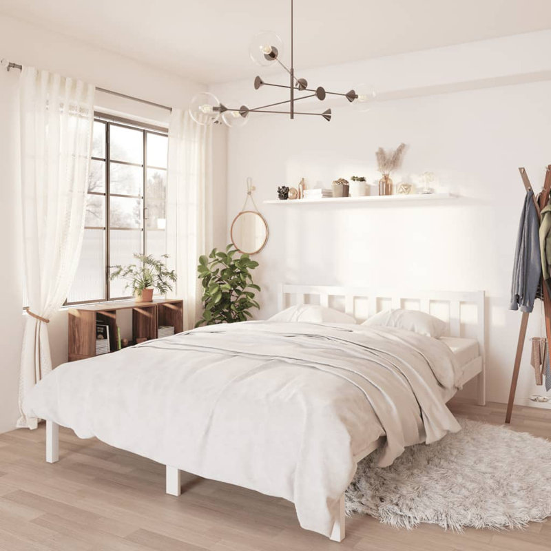 Deron Solid Wood Bed, natural, EU Kingsize - 160 x 200 cm