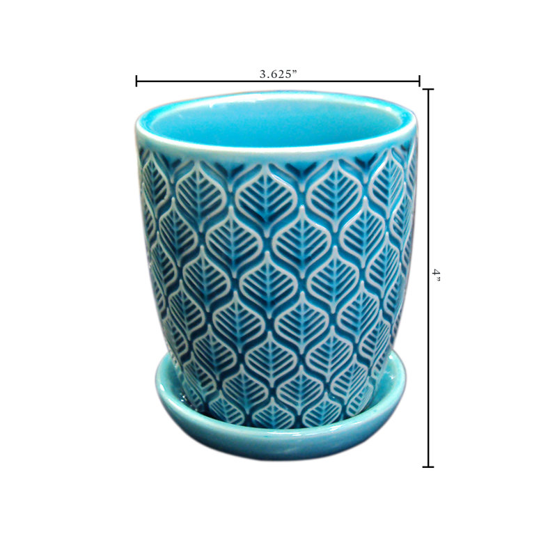 Kutsal Ceramic Pot Planter, Green