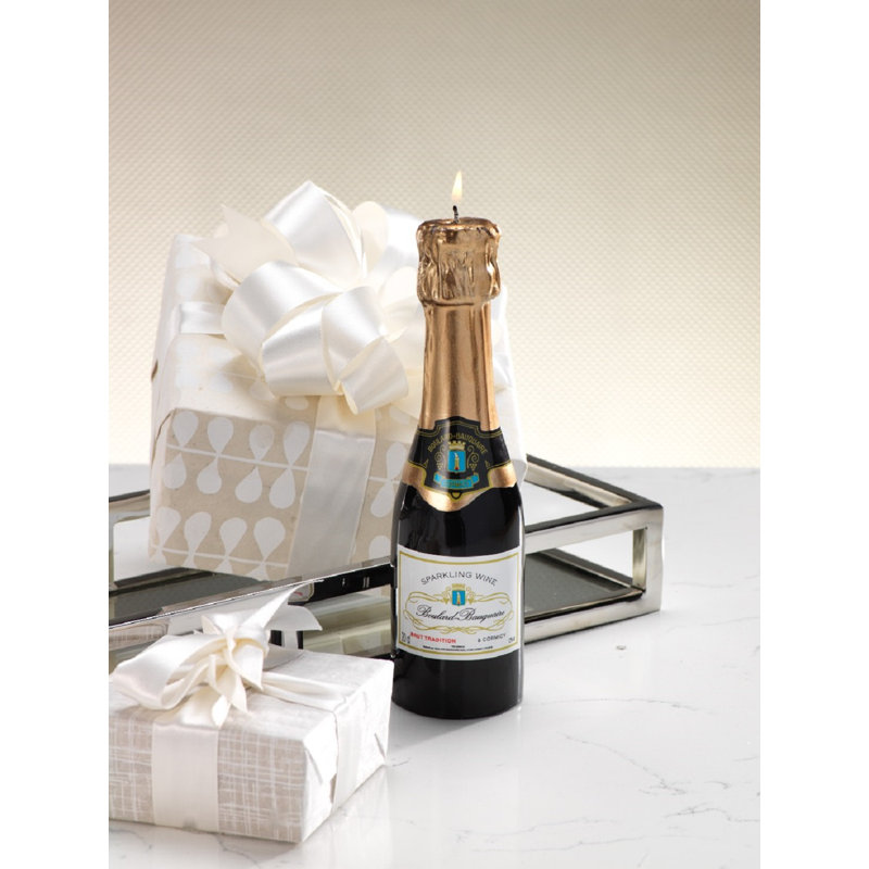 Mini bougie à petit flacon champagne