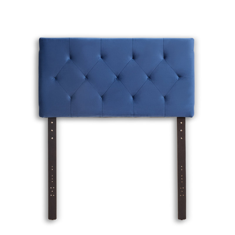 Gatlin Velvet Upholstered Headboard, Navy Velvet, Full