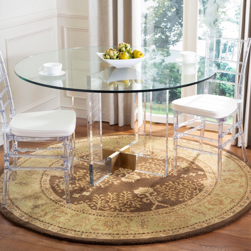 Molter Bergama Hand Tufted Wool Oriental Rug, Round 4'