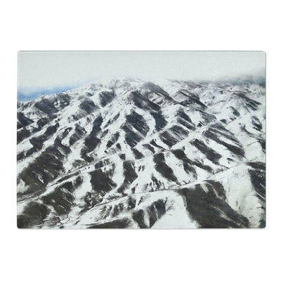 Tempered Glass Mountain Range in Afghanistan Chopping Board