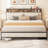 Naumann Upholstered Bookcase Storage Bed-930087538-932650335