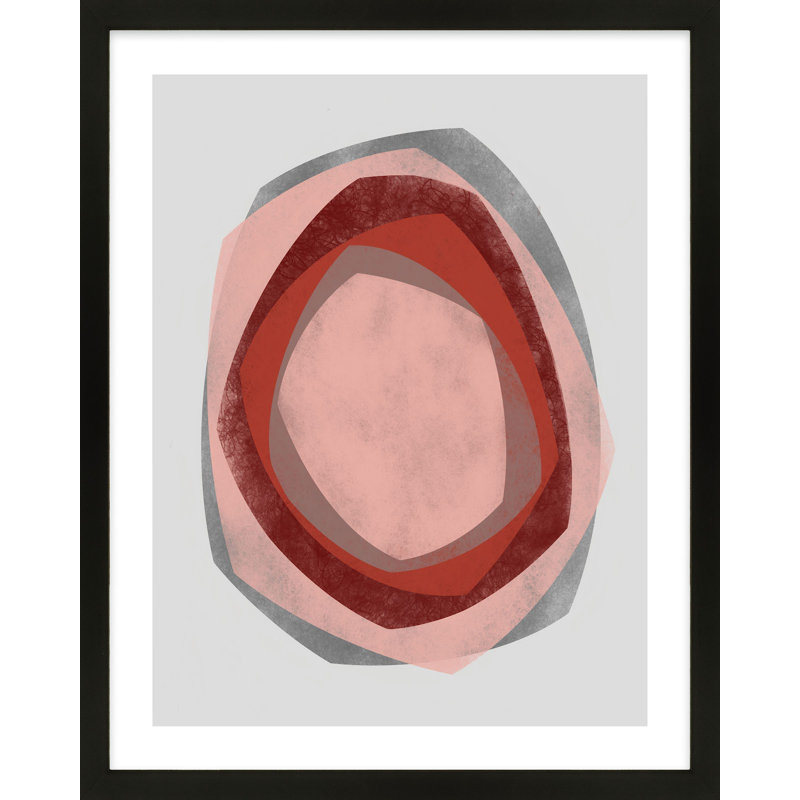 Geode 4 Painting by Jacques Pilon, 20" H x 16" W, Black Framed