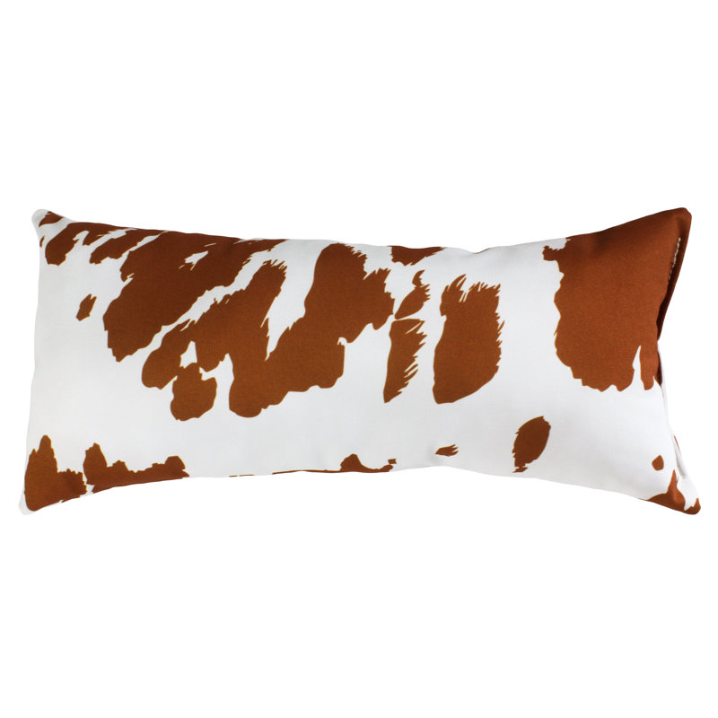 Animal Print Reversible Throw Pillow, Tan
